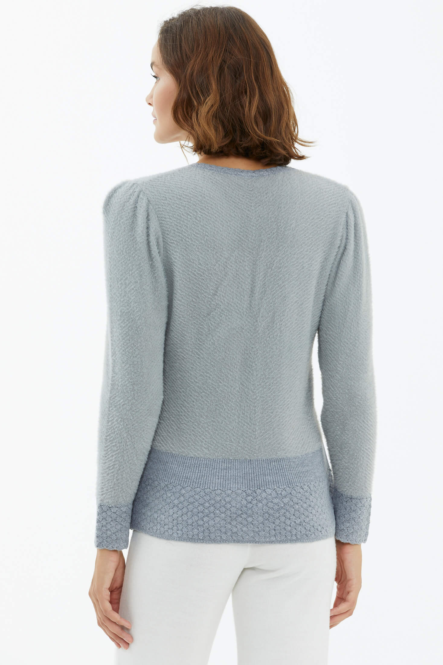 V Yaka Yumoş Kazak - Gri (4) Sementa