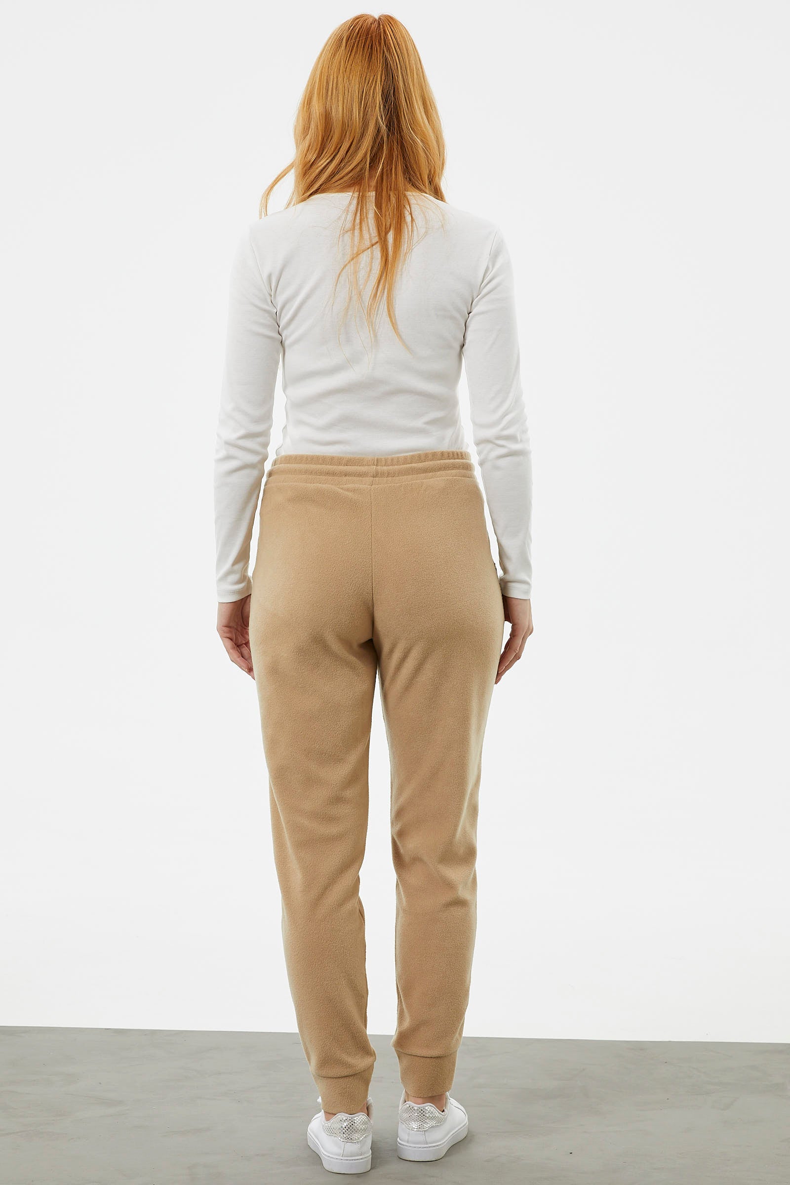 Yanı Şeritli Polar Eşofman Altı - Kamel (3) Sementa