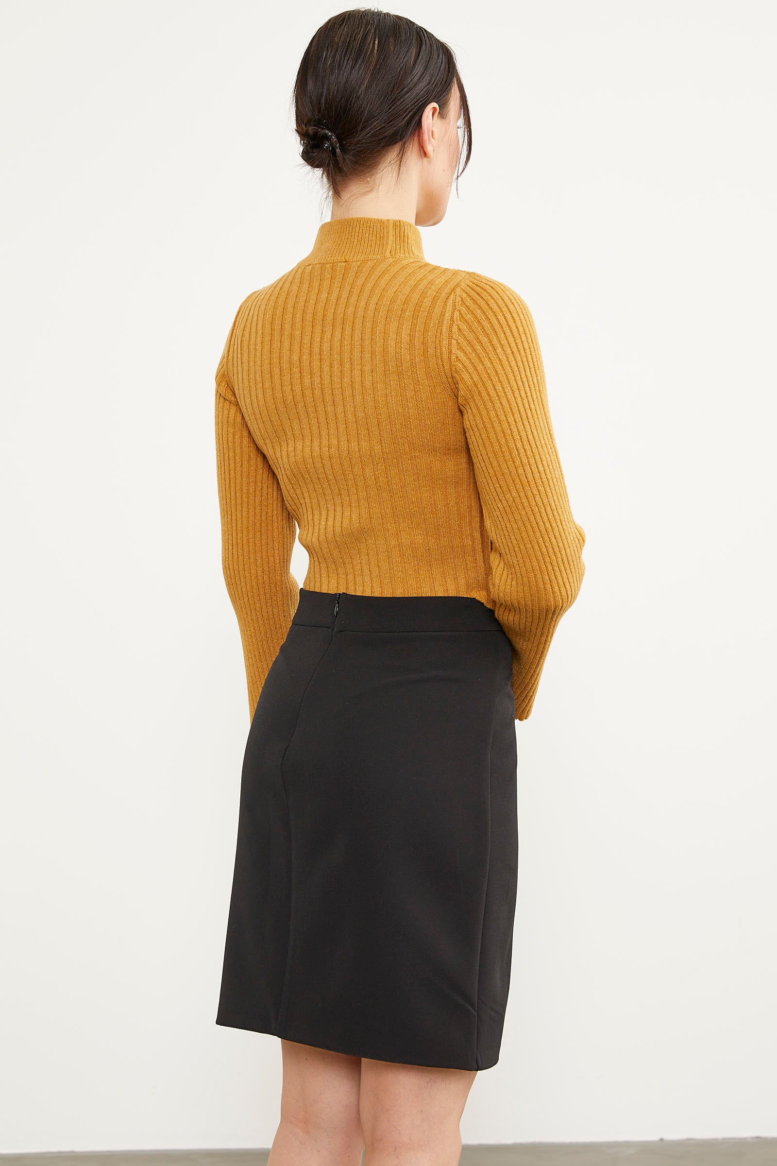 Yarım Balıkçı Crop Triko Kazak - Güneş (5) Sementa