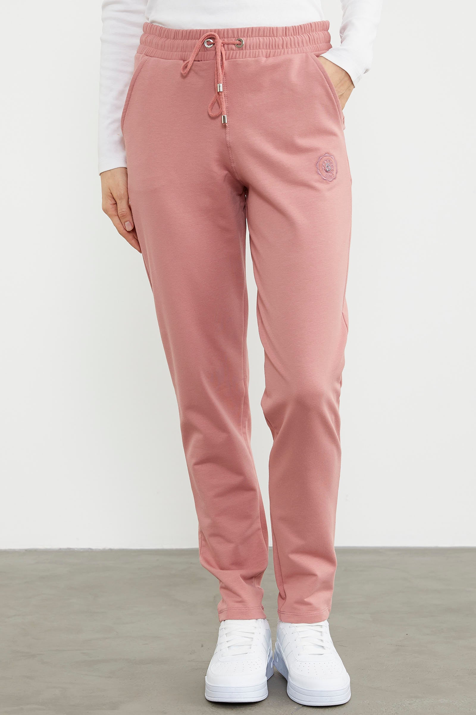 Yüksek Bel İki İplik Eşofman Altı - Gül Kurusu (3) Sementa