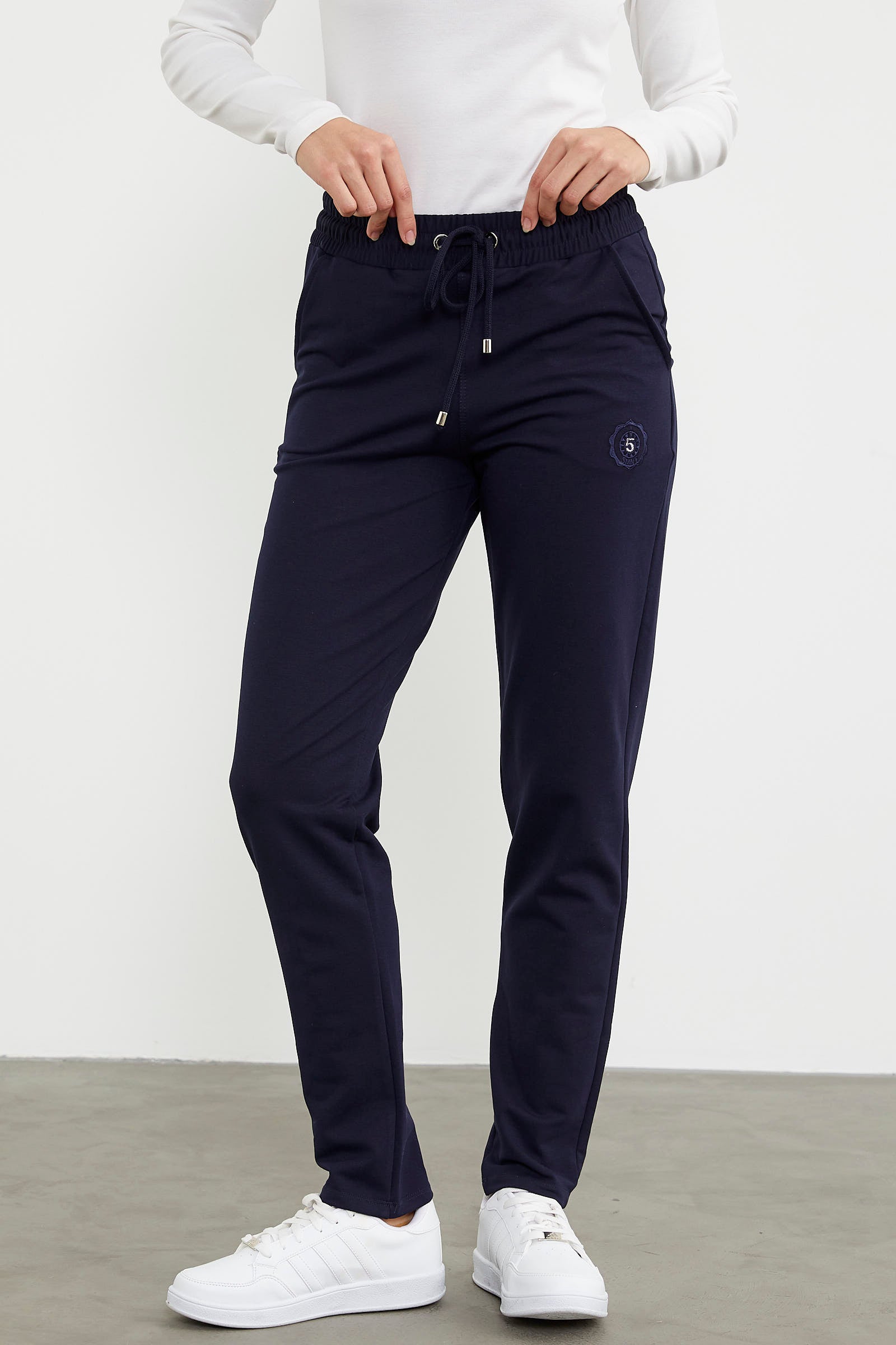 Yüksek Bel İki İplik Eşofman Altı - Lacivert (4) Sementa