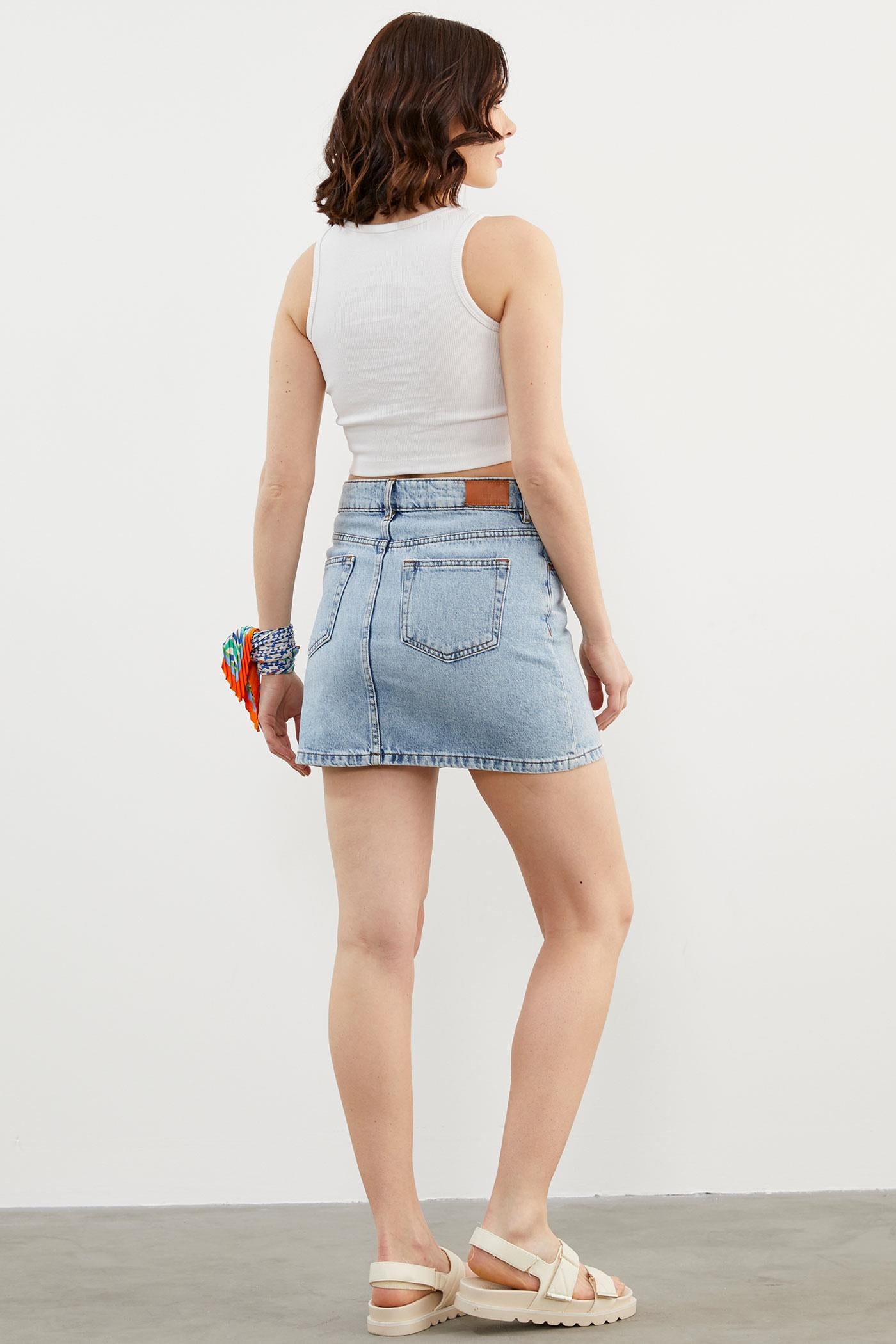 Yüzücü Model Crop Atlet - Ekru (4) Sementa