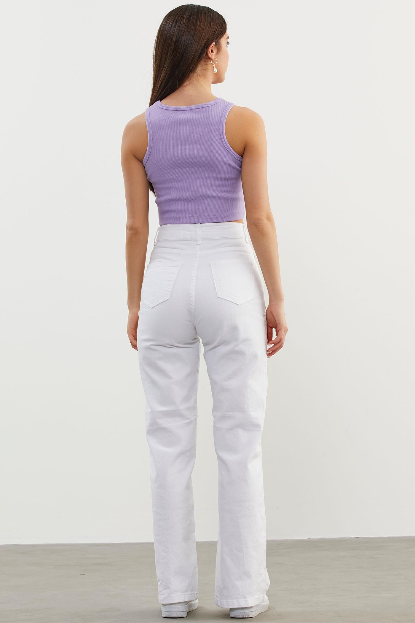 Yüzücü Model Crop Atlet - Lila (5) Sementa