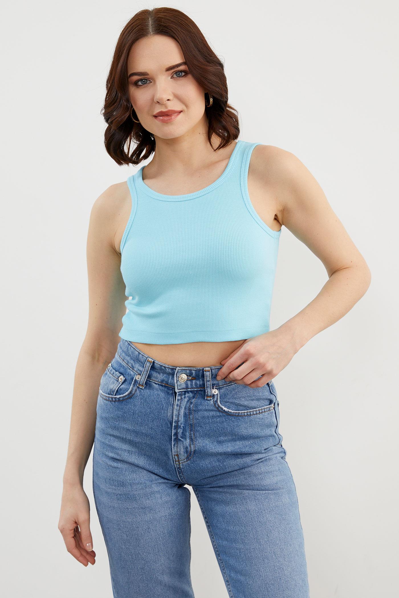 Yüzücü Model Crop Atlet - Mavi (2) Sementa