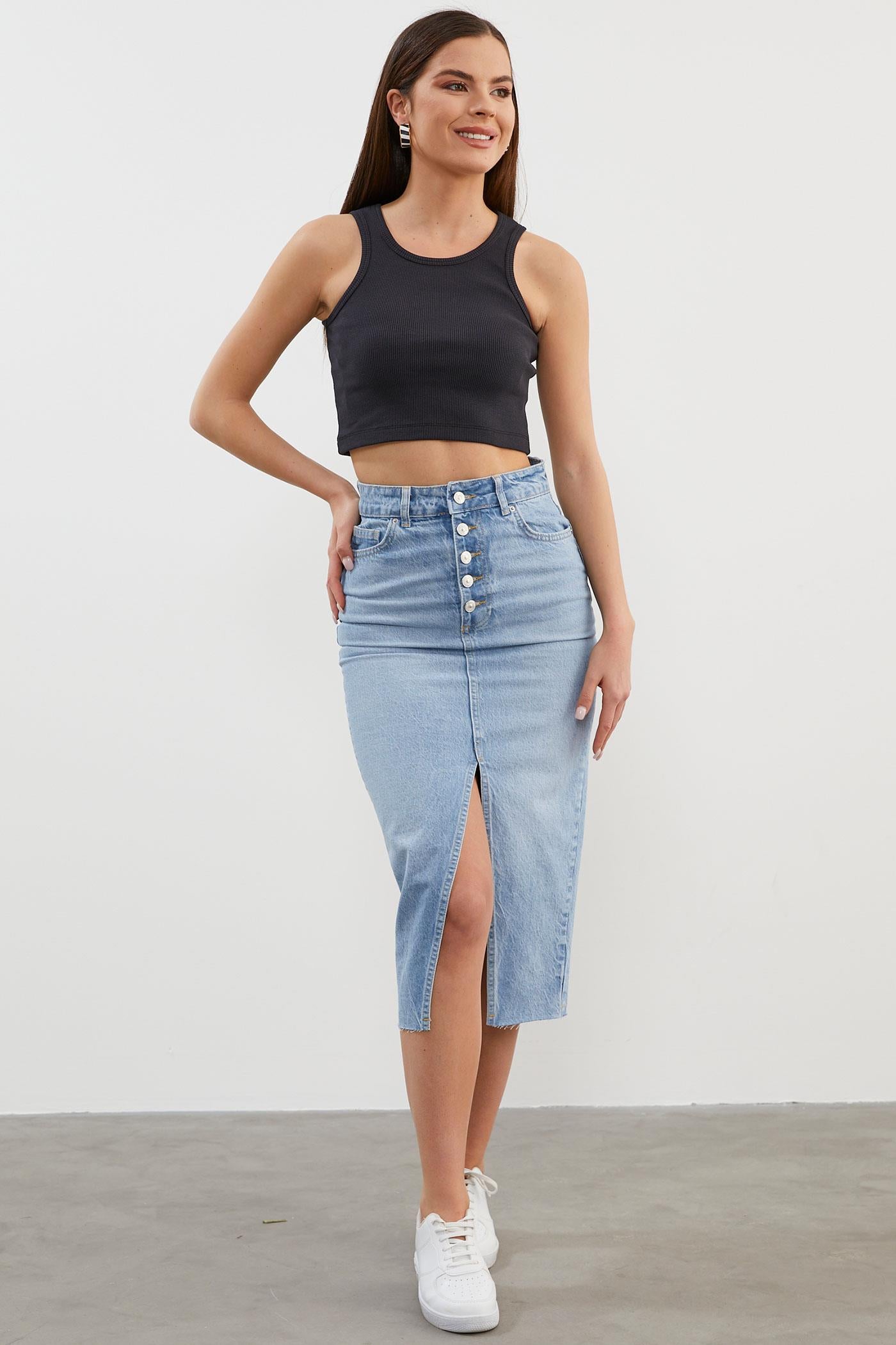 Yüzücü Model Crop Atlet - Siyah (2) Sementa