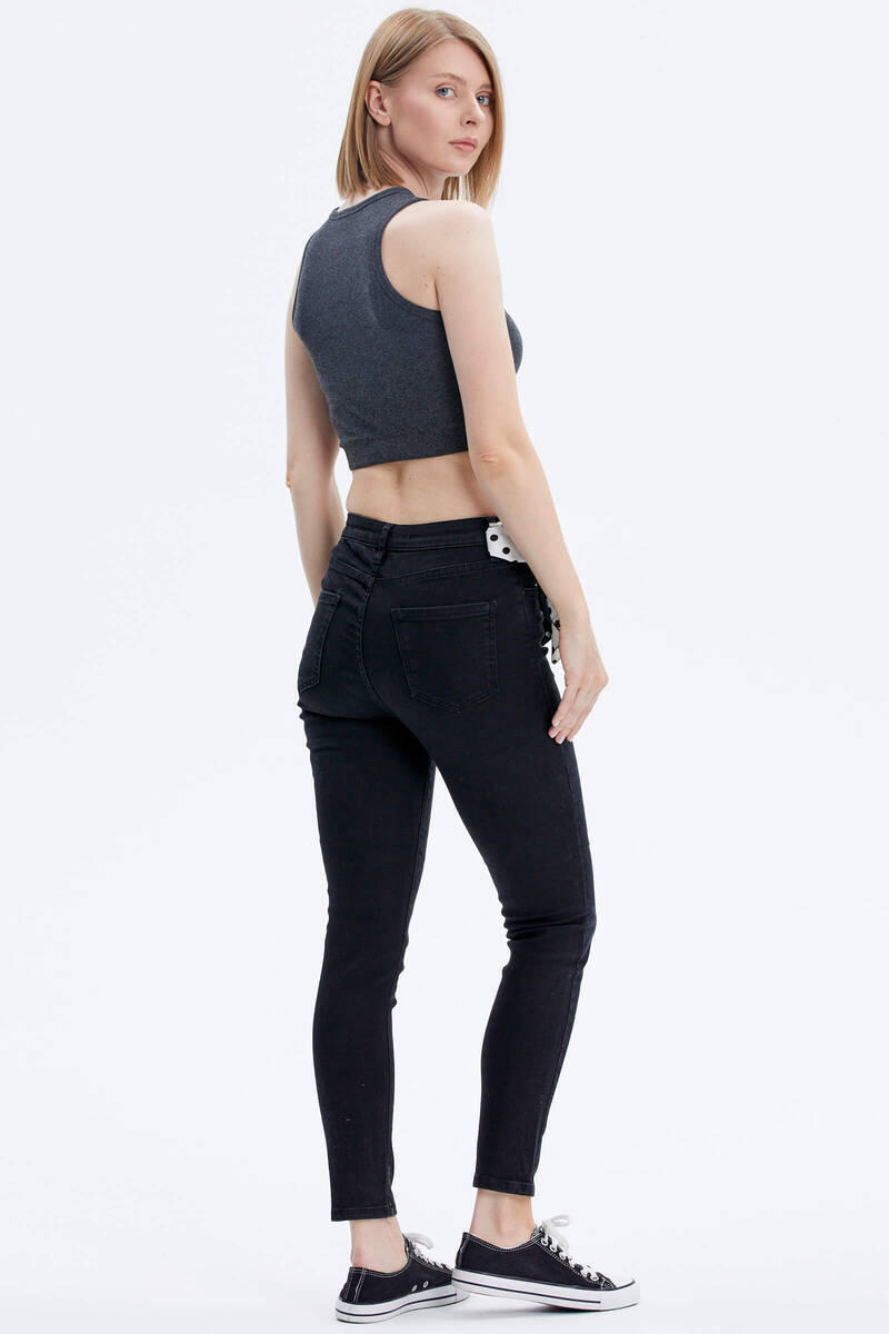 Yüzücü Model Crop Tshirt - Antrasit (4) Sementa