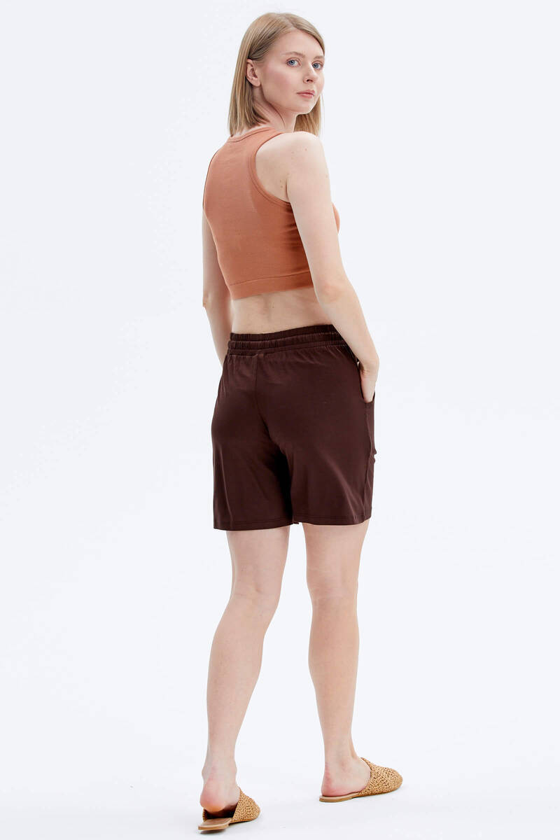 Yüzücü Model Crop Tshirt - Tarçın (4) Sementa