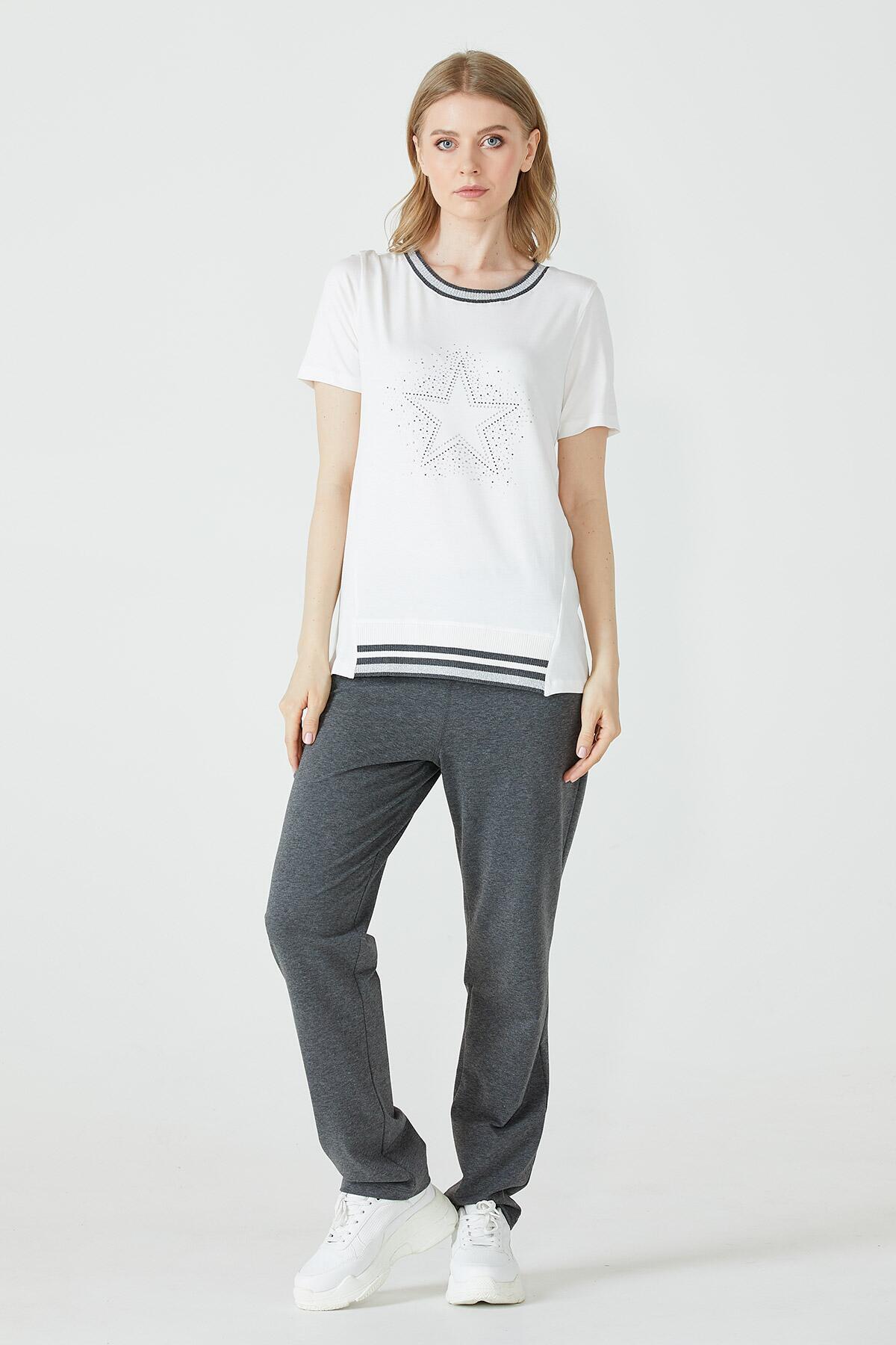 Arkası Uzun Fermuarlı Üçlü Eşofman Takım - Antrasit (3) Sementa