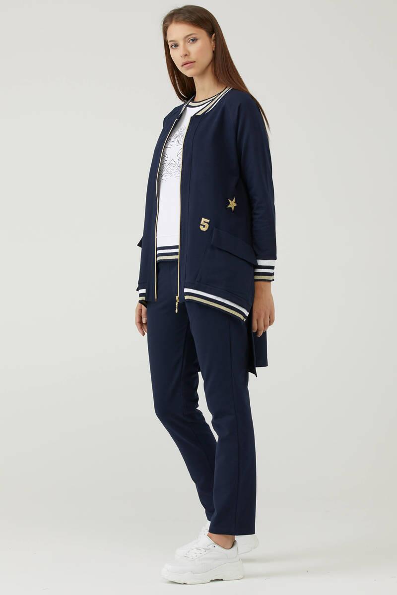 Arkası Uzun Fermuarlı Üçlü Eşofman Takım - Lacivert (2) Sementa