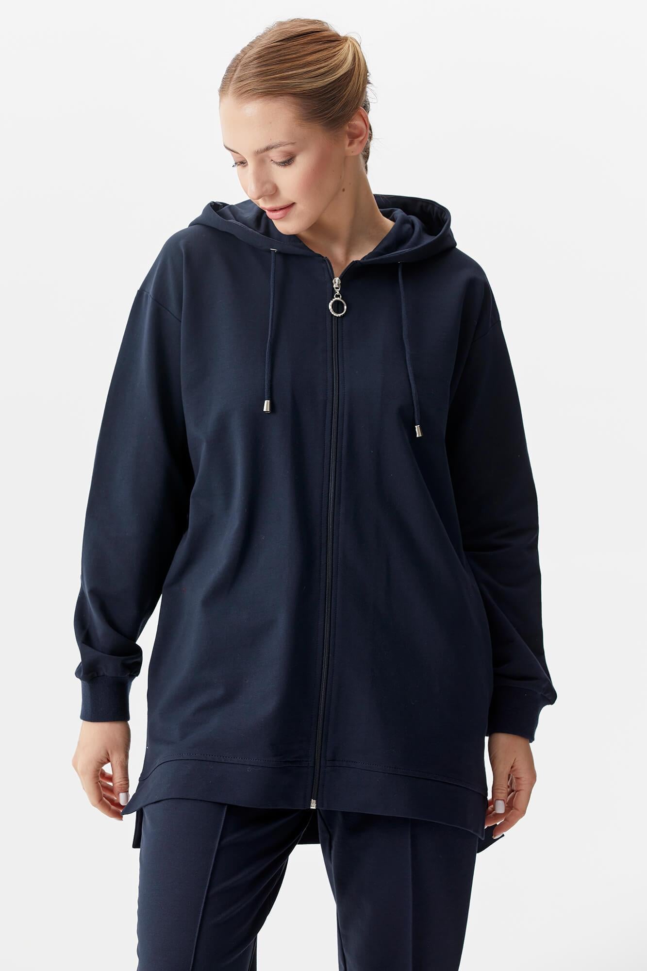 Büyük Beden Tunik Eşofman Takım - Lacivert (3) Sementa