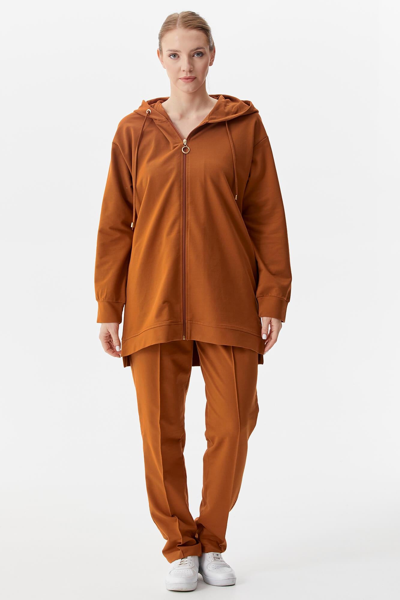 Büyük Beden Tunik Eşofman Takım - Tarçın (1) Sementa