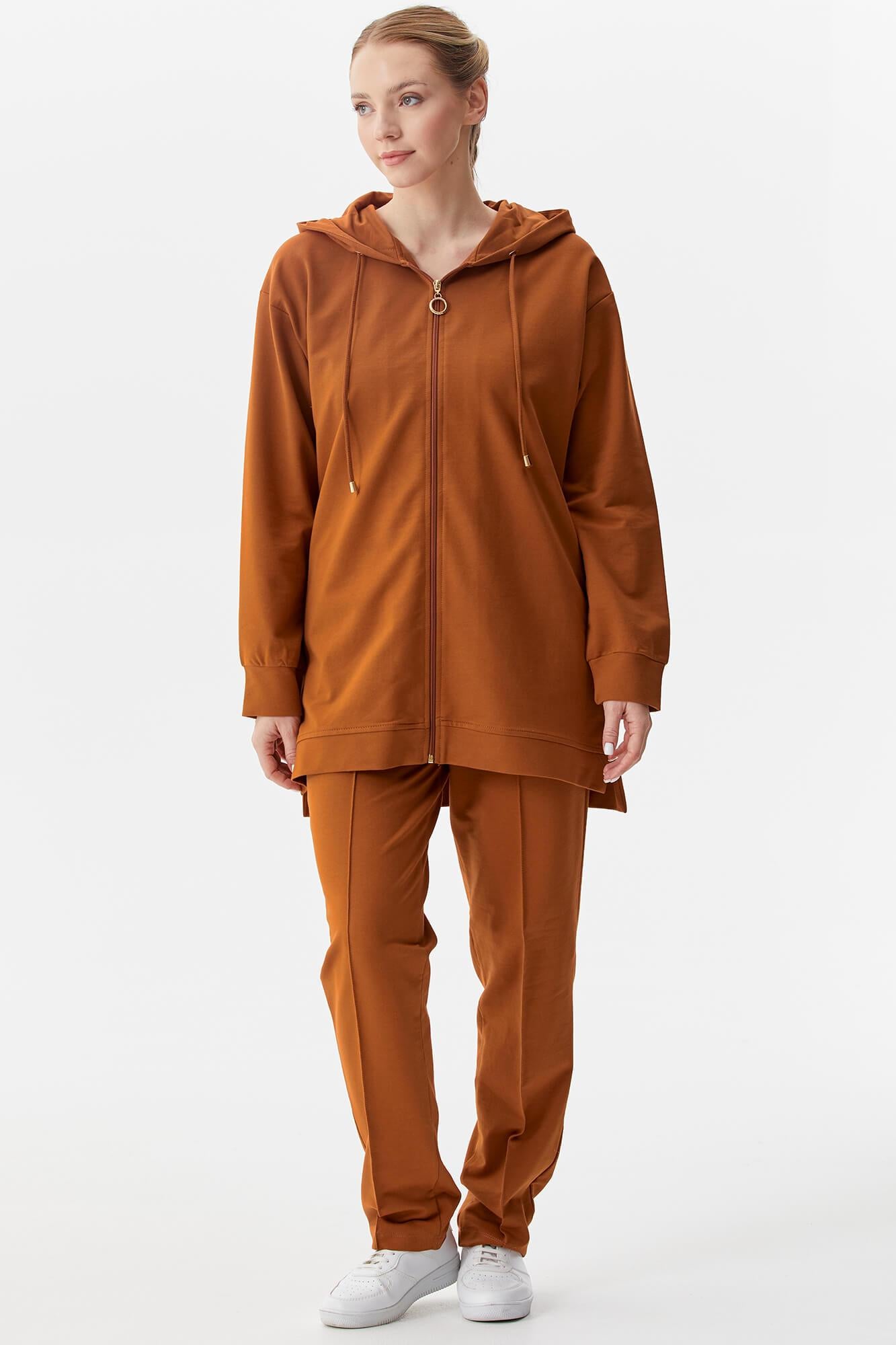 Büyük Beden Tunik Eşofman Takım - Tarçın (2) Sementa