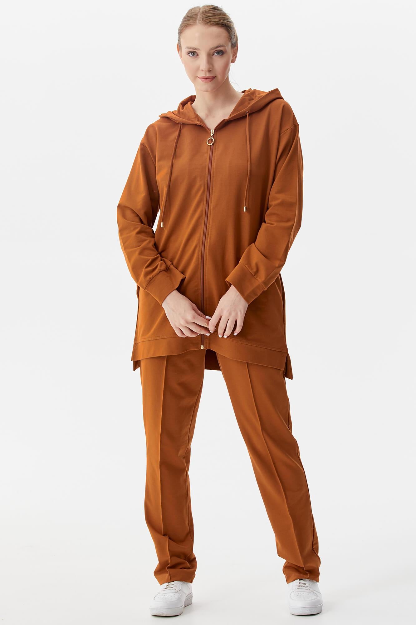 Büyük Beden Tunik Eşofman Takım - Tarçın (4) Sementa