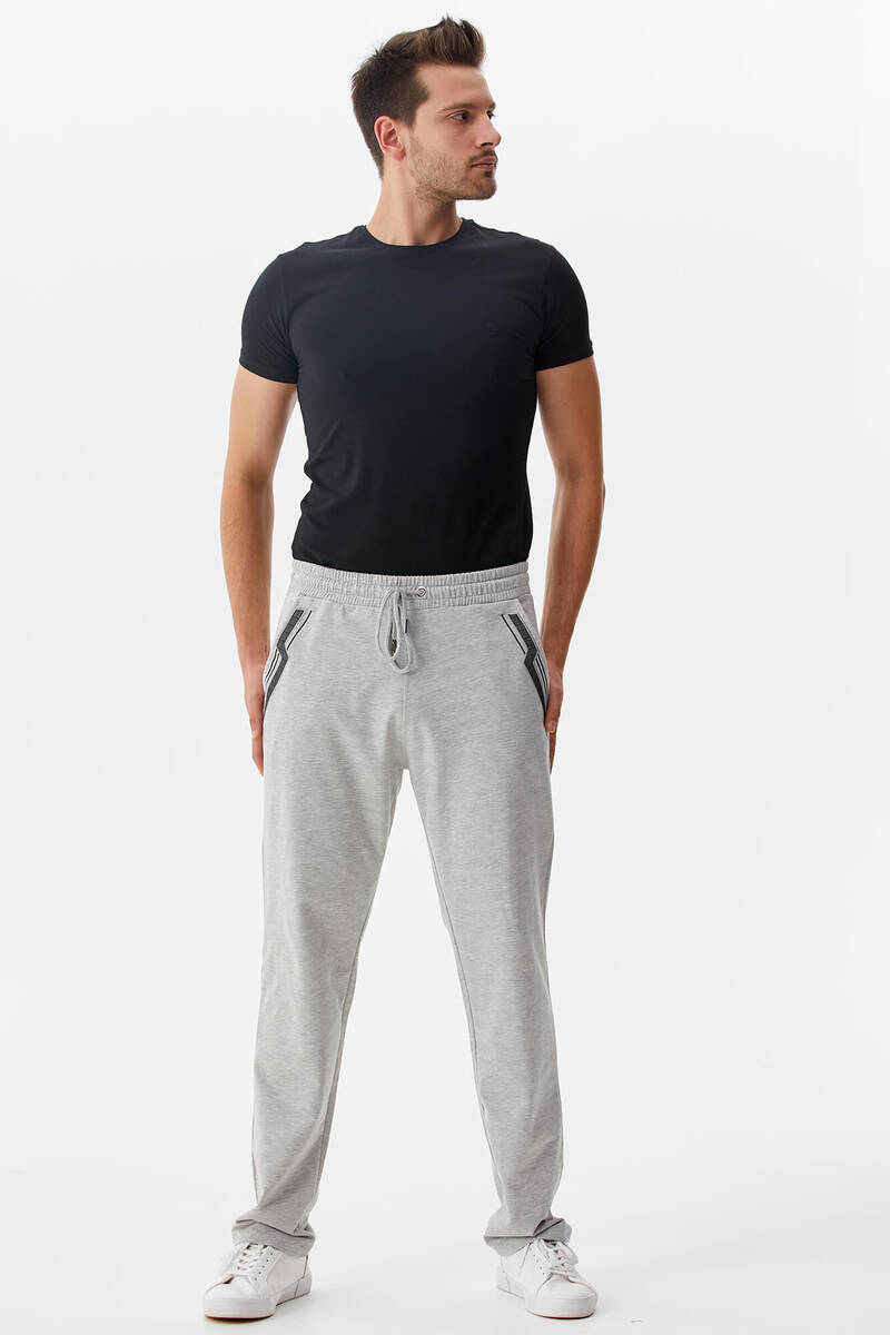 Cep Örme Detaylı Eşofman Altı - Gri (2) Sementa