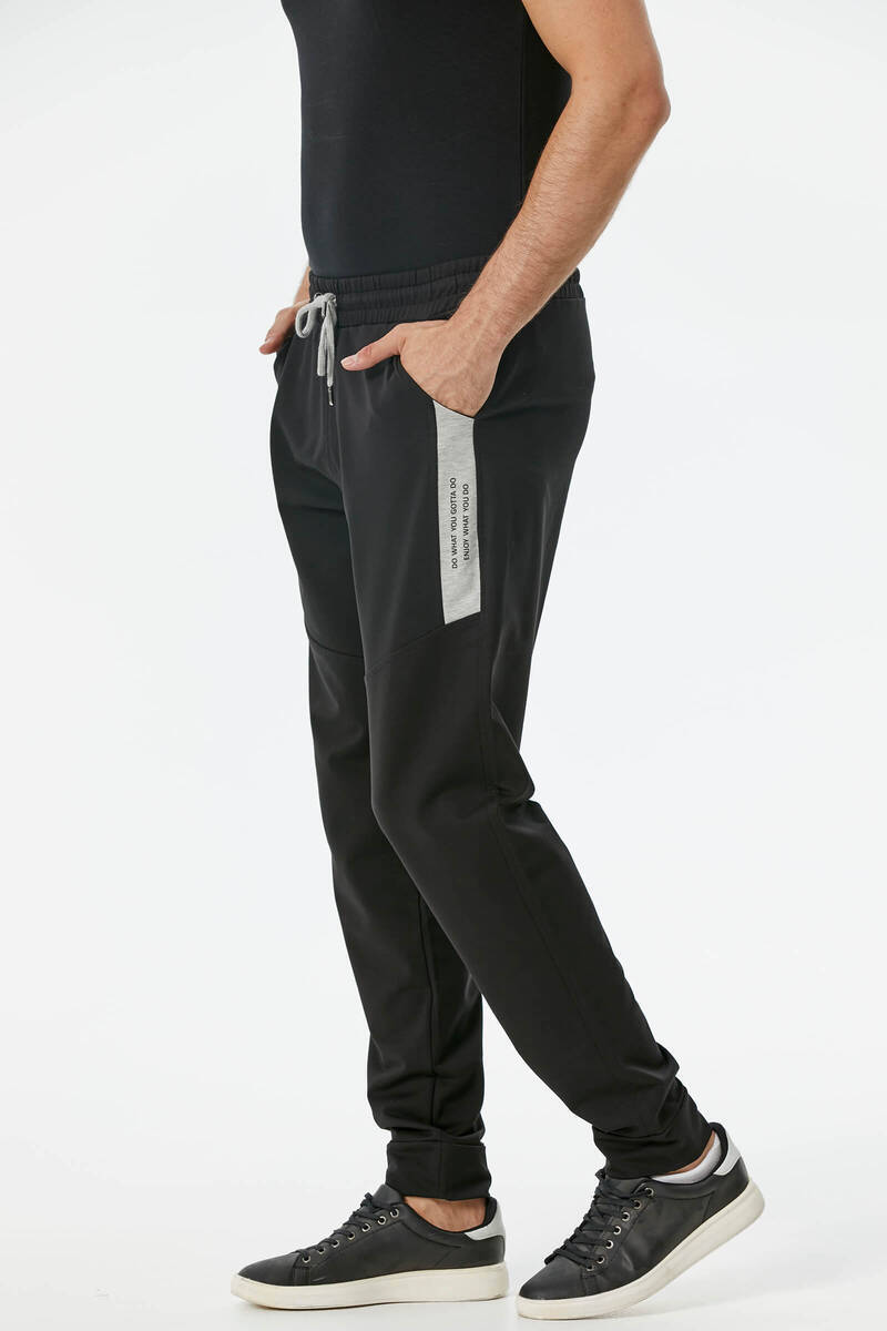 Cepli Parça Detaylı Eşofman Altı - Siyah (2) Sementa