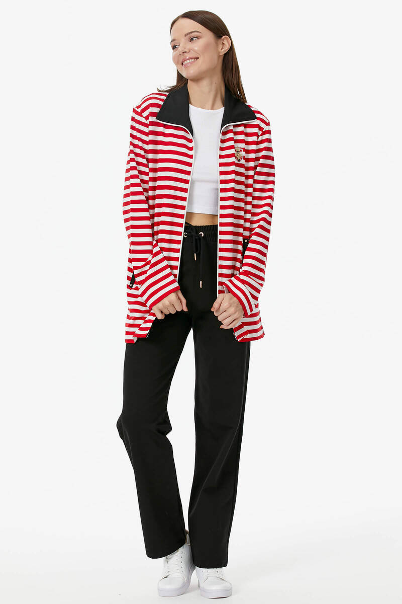 Çizgili Marine Eşofman Takım - Kırmızı (1) Sementa