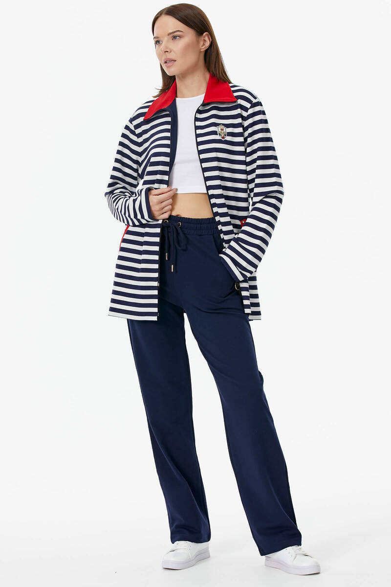 Çizgili Marine Eşofman Takım - Lacivert (3) Sementa