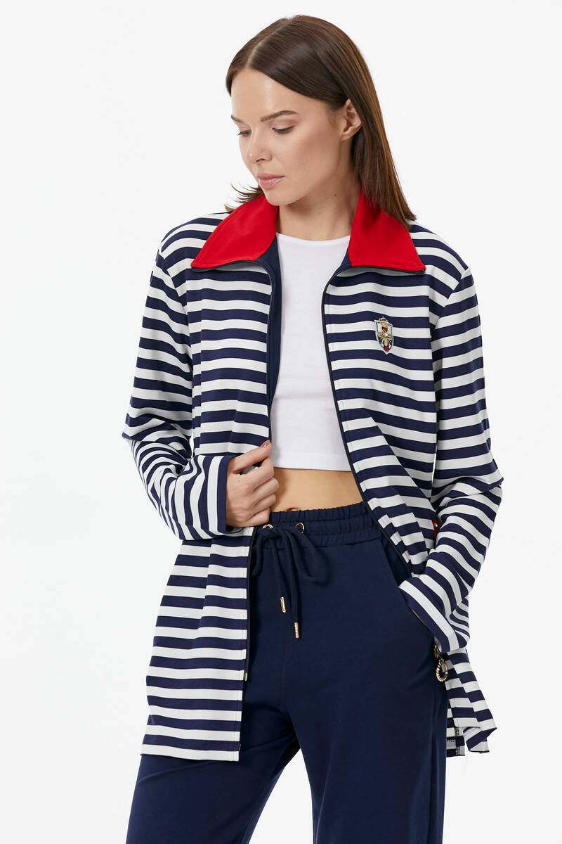 Çizgili Marine Eşofman Takım - Lacivert (4) Sementa