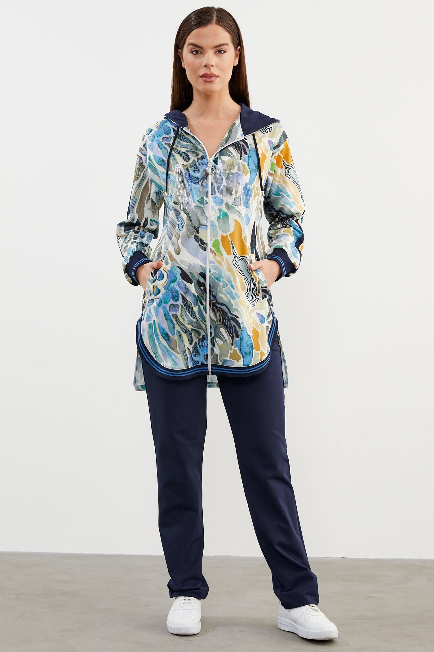 Çok Renkli Kombinli Rahat Kalıp Takım - Mavi (1) Sementa