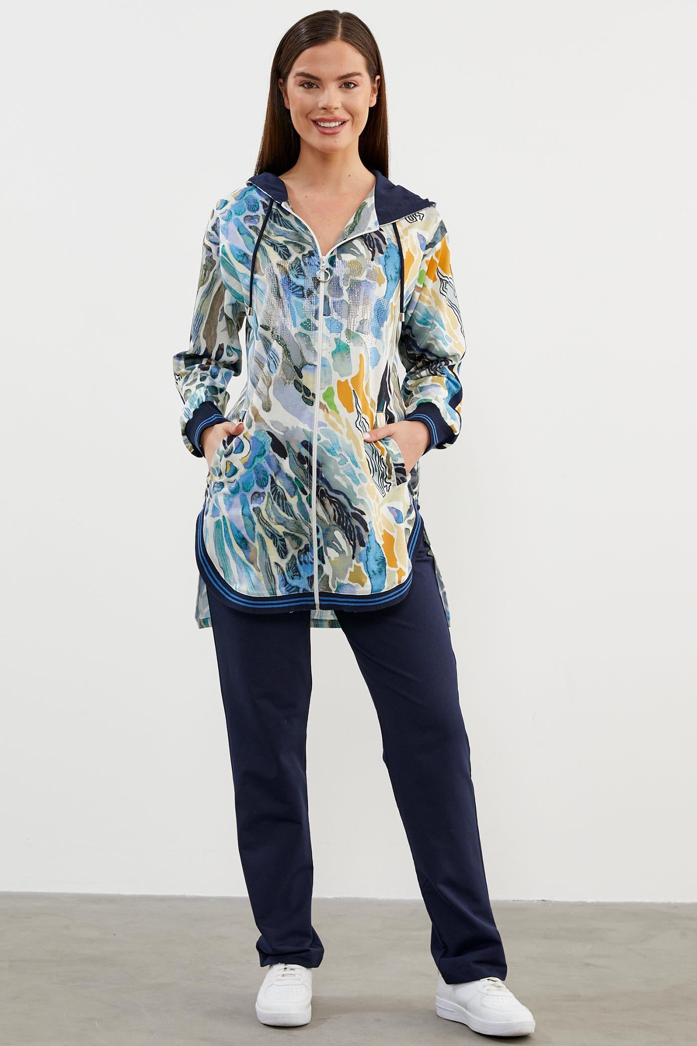 Çok Renkli Kombinli Rahat Kalıp Takım - Mavi (3) Sementa