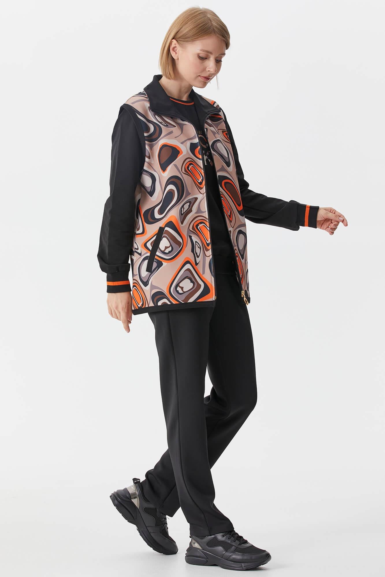 Desenli Üçlü Eşofman Takım - Vizon (5) Sementa