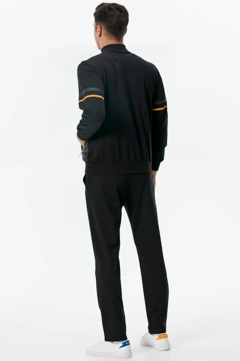 Dik Yaka Eşofman Takım - Siyah (5) Sementa