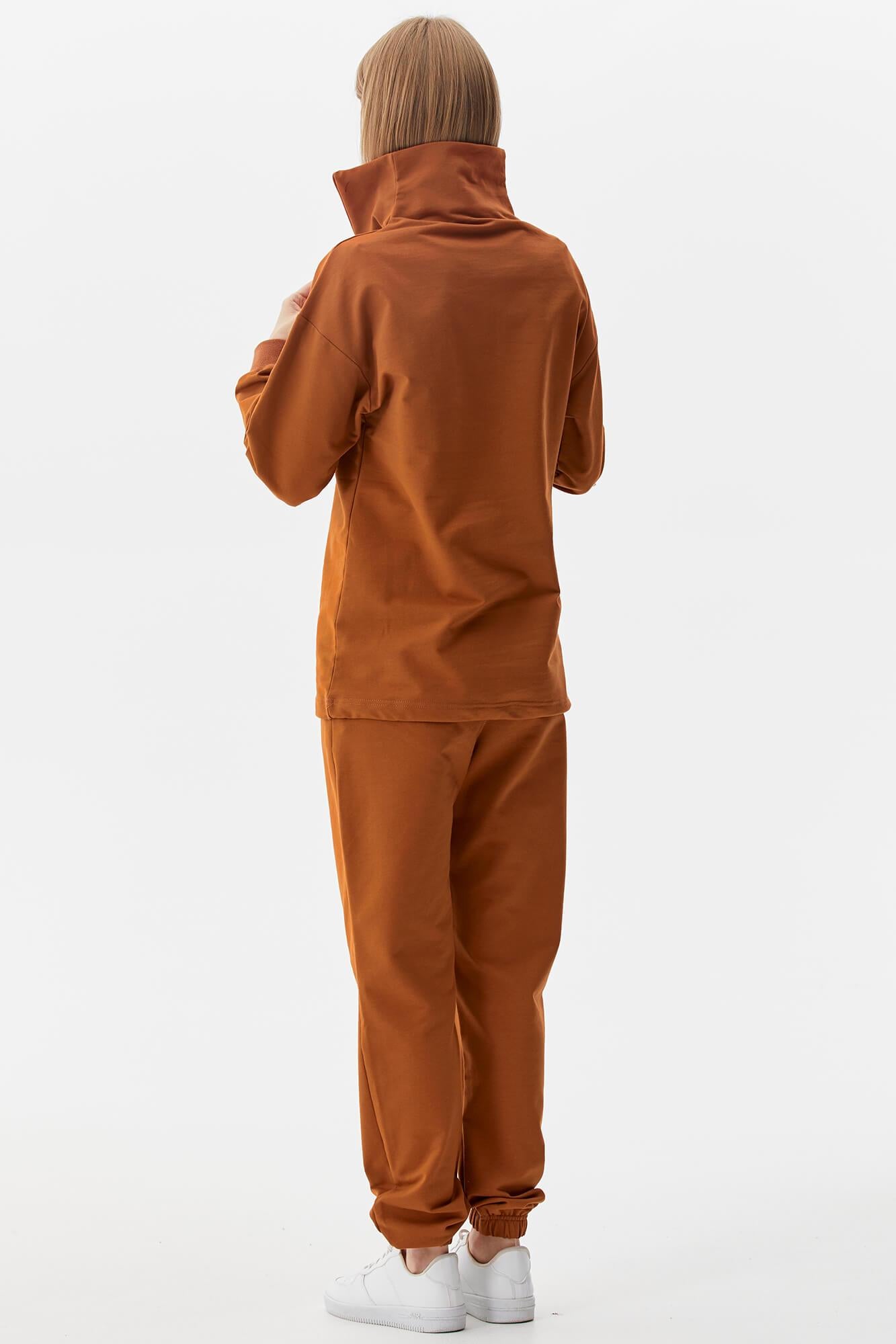 Dik Yaka Yarım Fermuarlı Eşofman Takım - Tarçın (4) Sementa