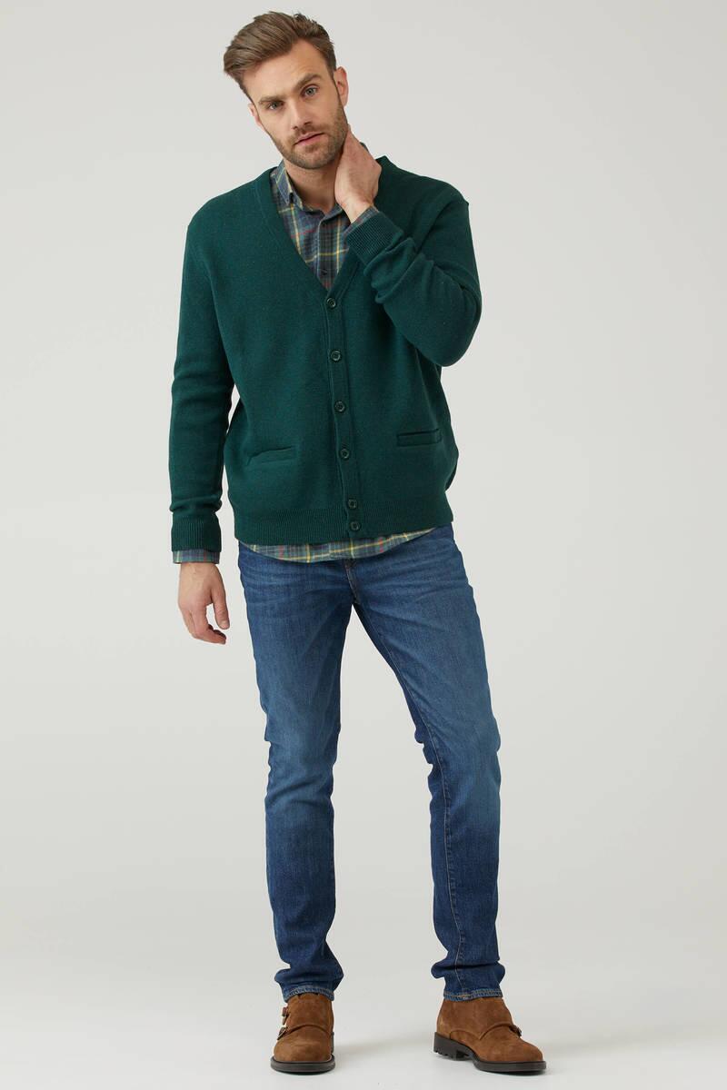 Erkek Cepli Triko Hırka - Yeşil (2) Sementa