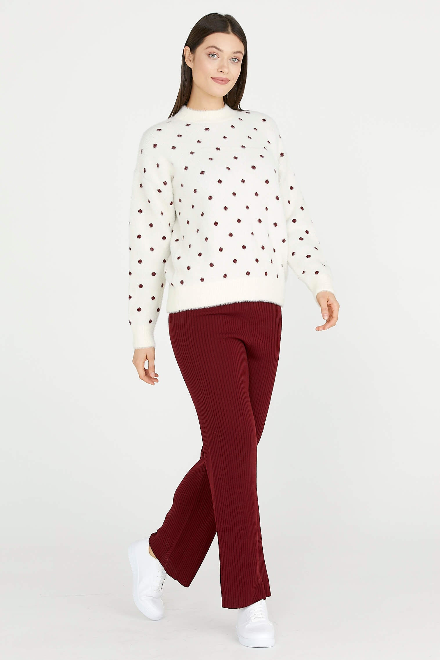 Fitilli Triko Pantolon - Bordo (1) Sementa