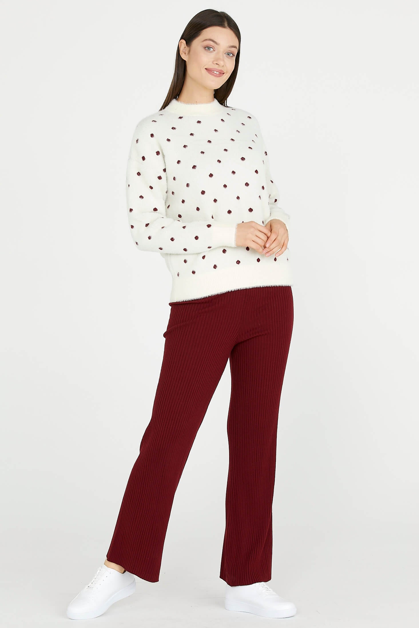 Fitilli Triko Pantolon - Bordo (2) Sementa