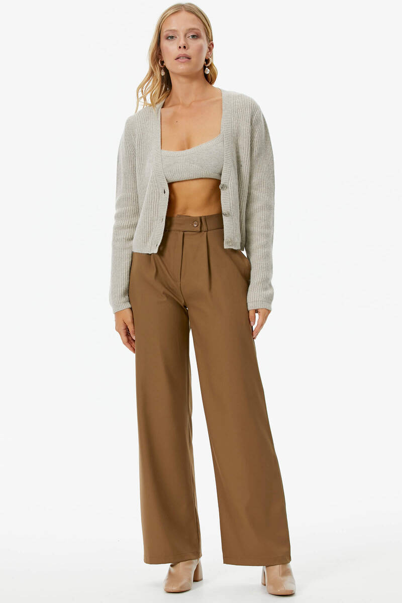 Hırka Atlet İkili Triko Takım - Bej (2) Sementa