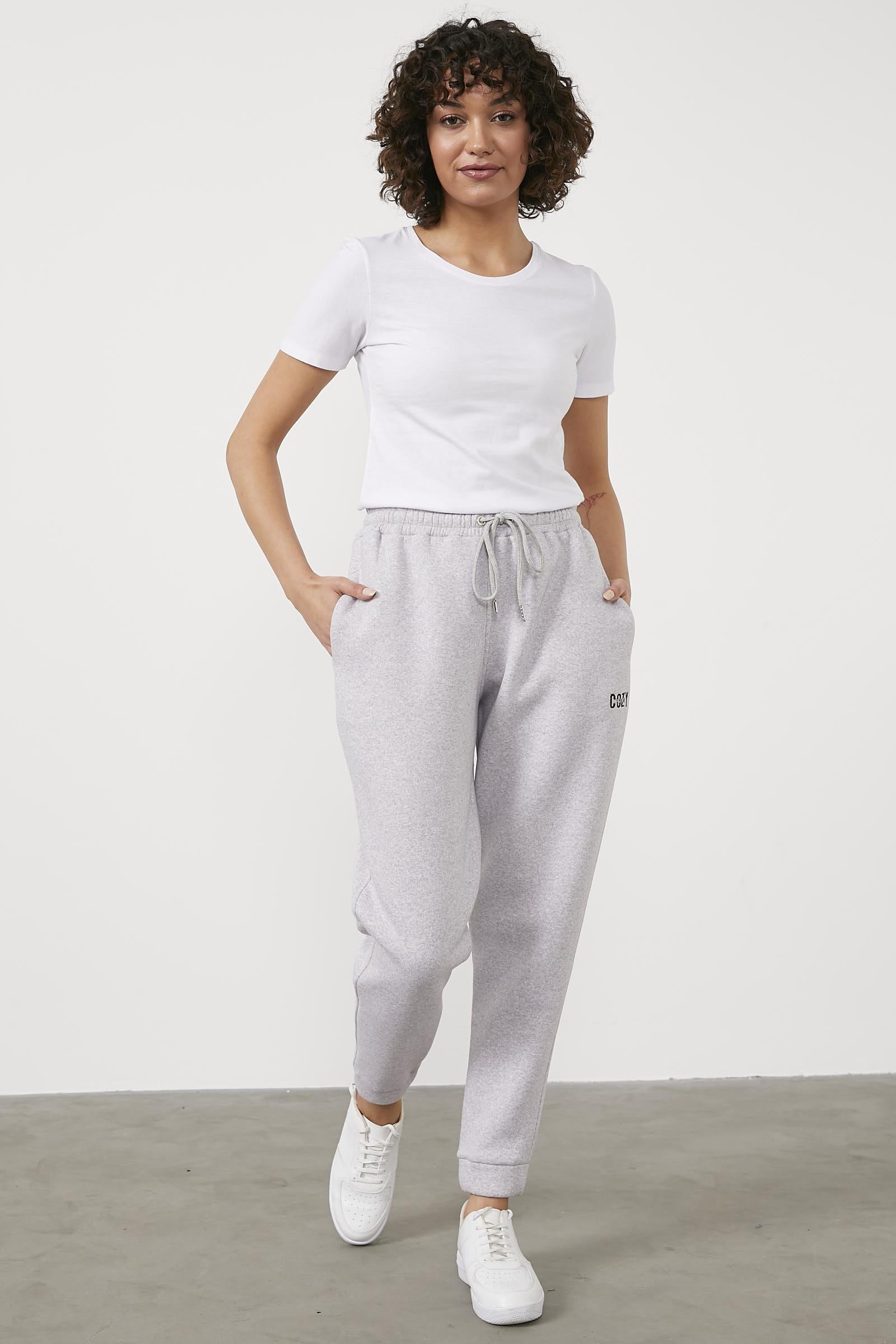 İçi Şardonlu Kalın Eşofman Altı - Gri (1) Sementa