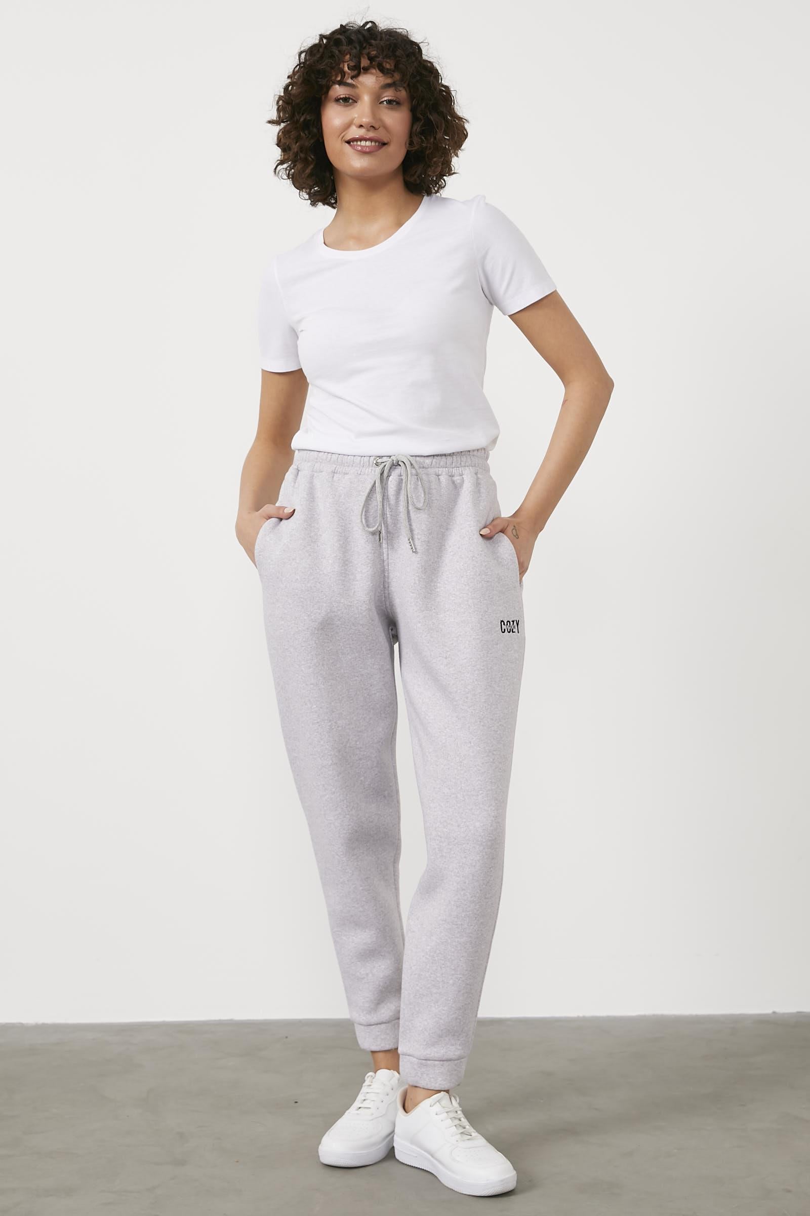 İçi Şardonlu Kalın Eşofman Altı - Gri (2) Sementa