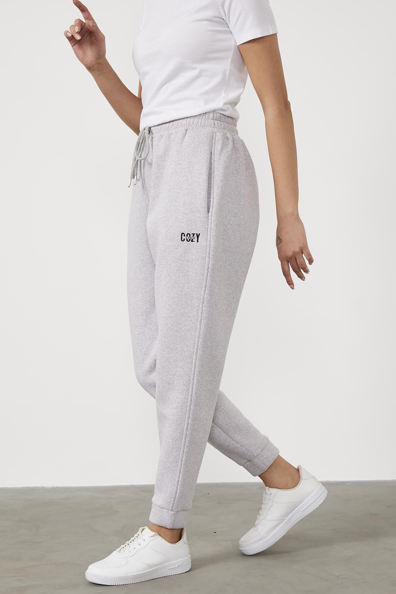 İçi Şardonlu Kalın Eşofman Altı - Gri (3) Sementa