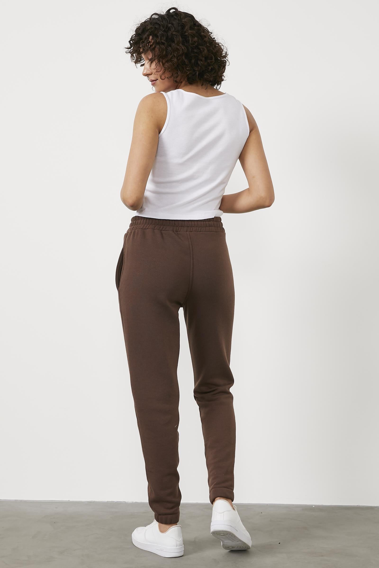 İçi Şardonlu Kalın Eşofman Altı - Kahve (4) Sementa