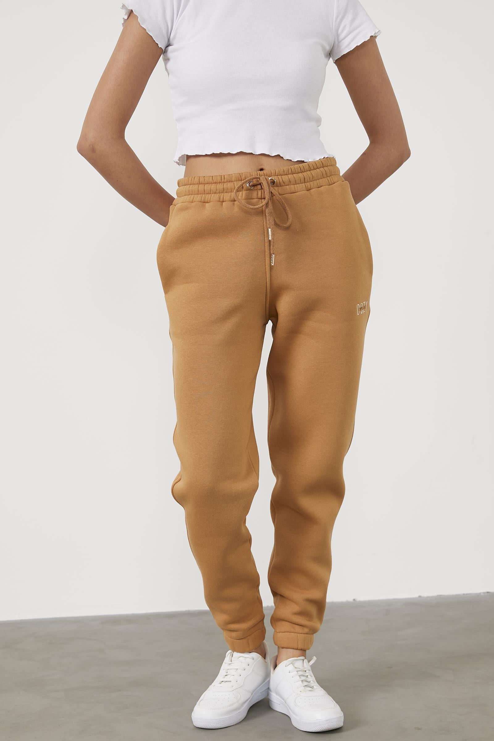 İçi Şardonlu Kalın Eşofman Altı - Kamel (2) Sementa