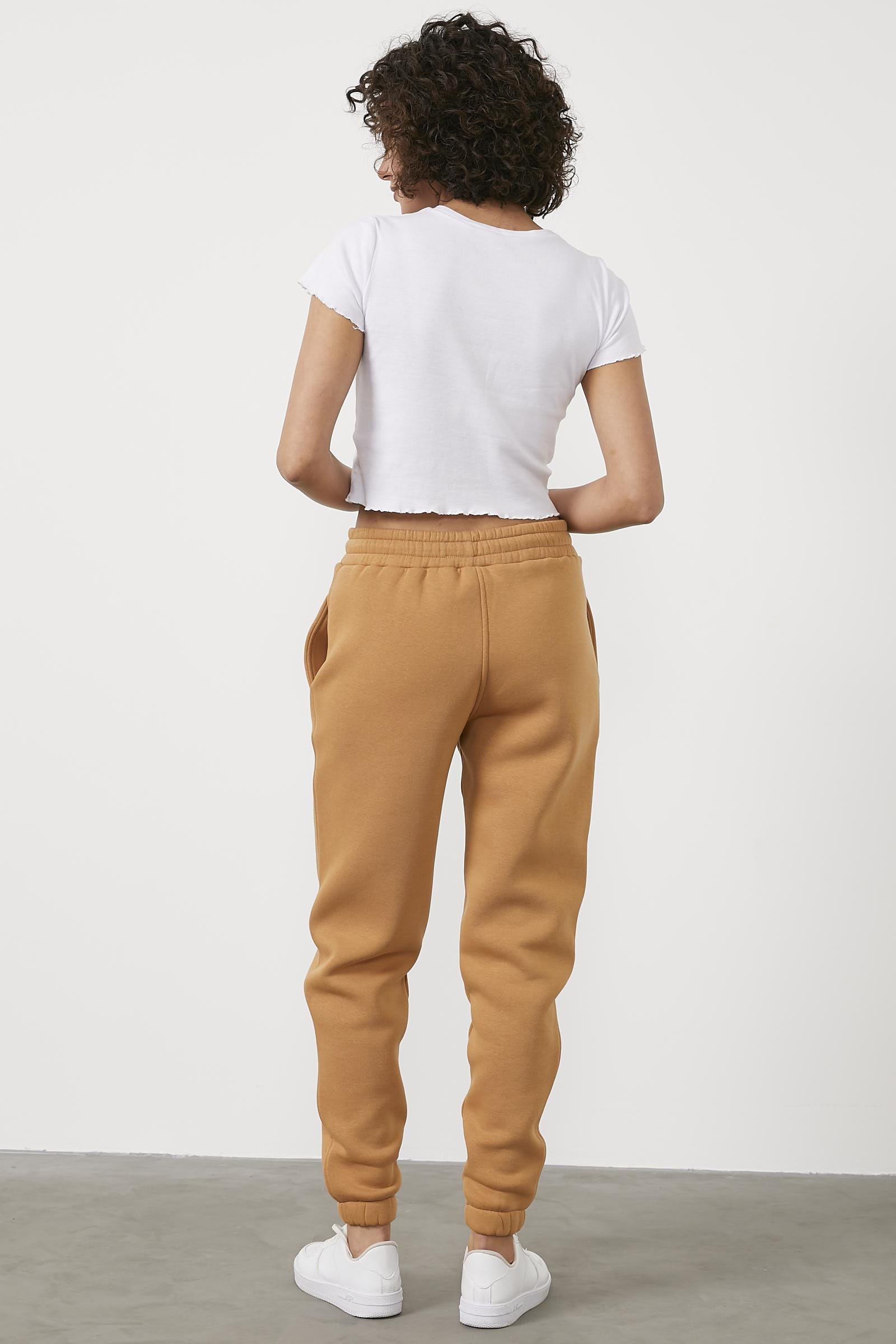 İçi Şardonlu Kalın Eşofman Altı - Kamel (4) Sementa