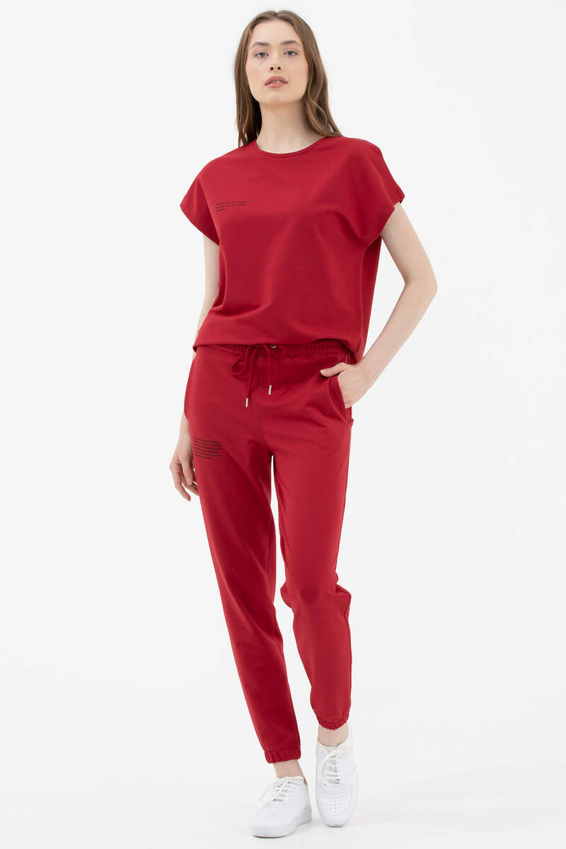 Jogger Eşofman Altı - Kırmızı (1) Sementa