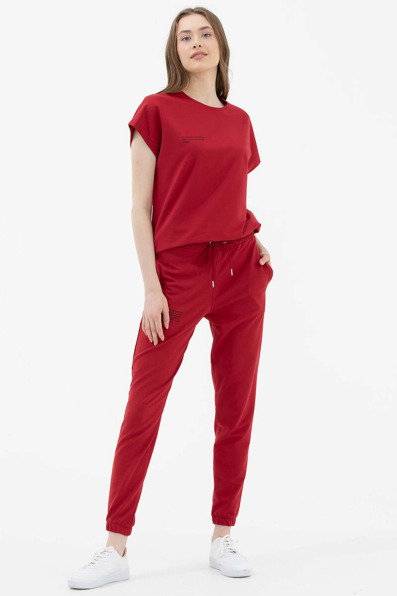 Jogger Eşofman Altı - Kırmızı (3) Sementa