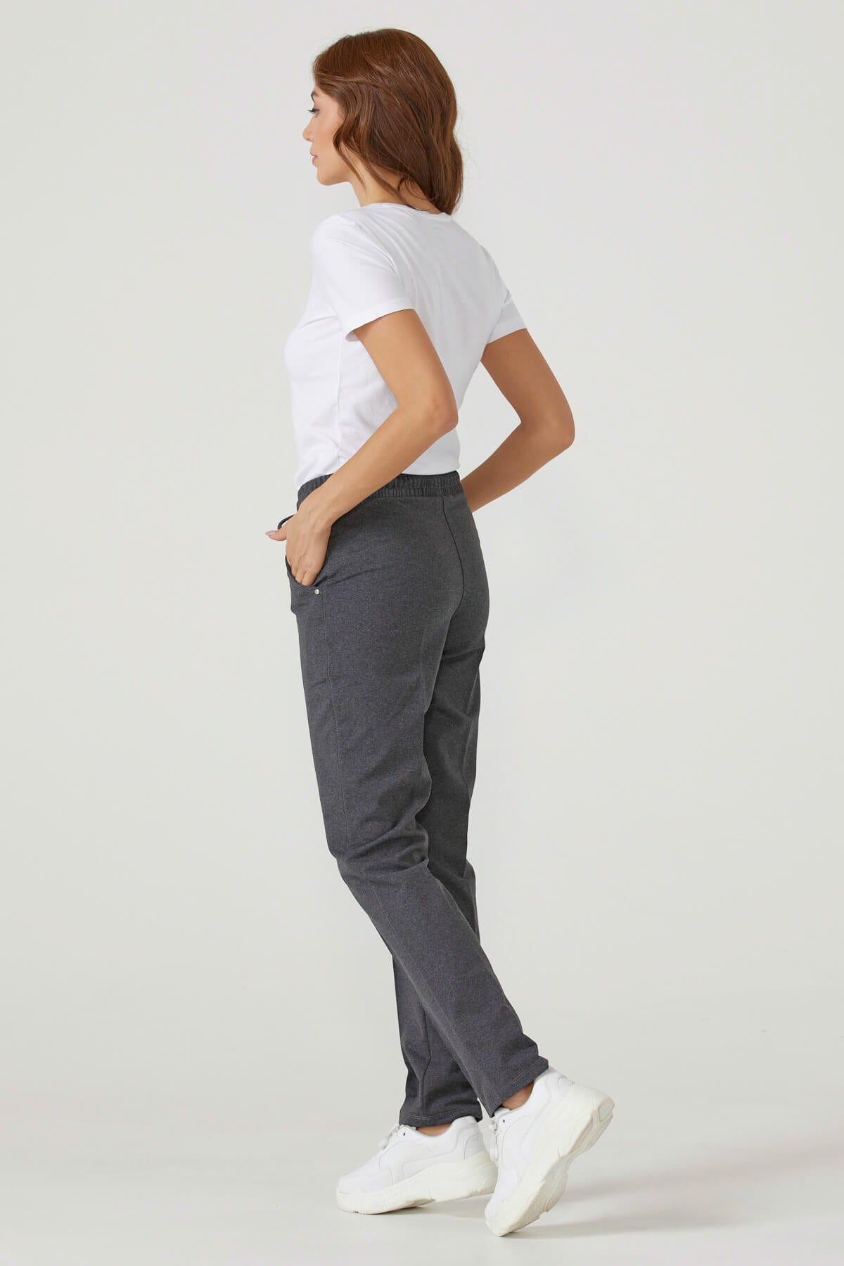 Kadın Cepli Eşofman Altı - Antrasit (3) Sementa