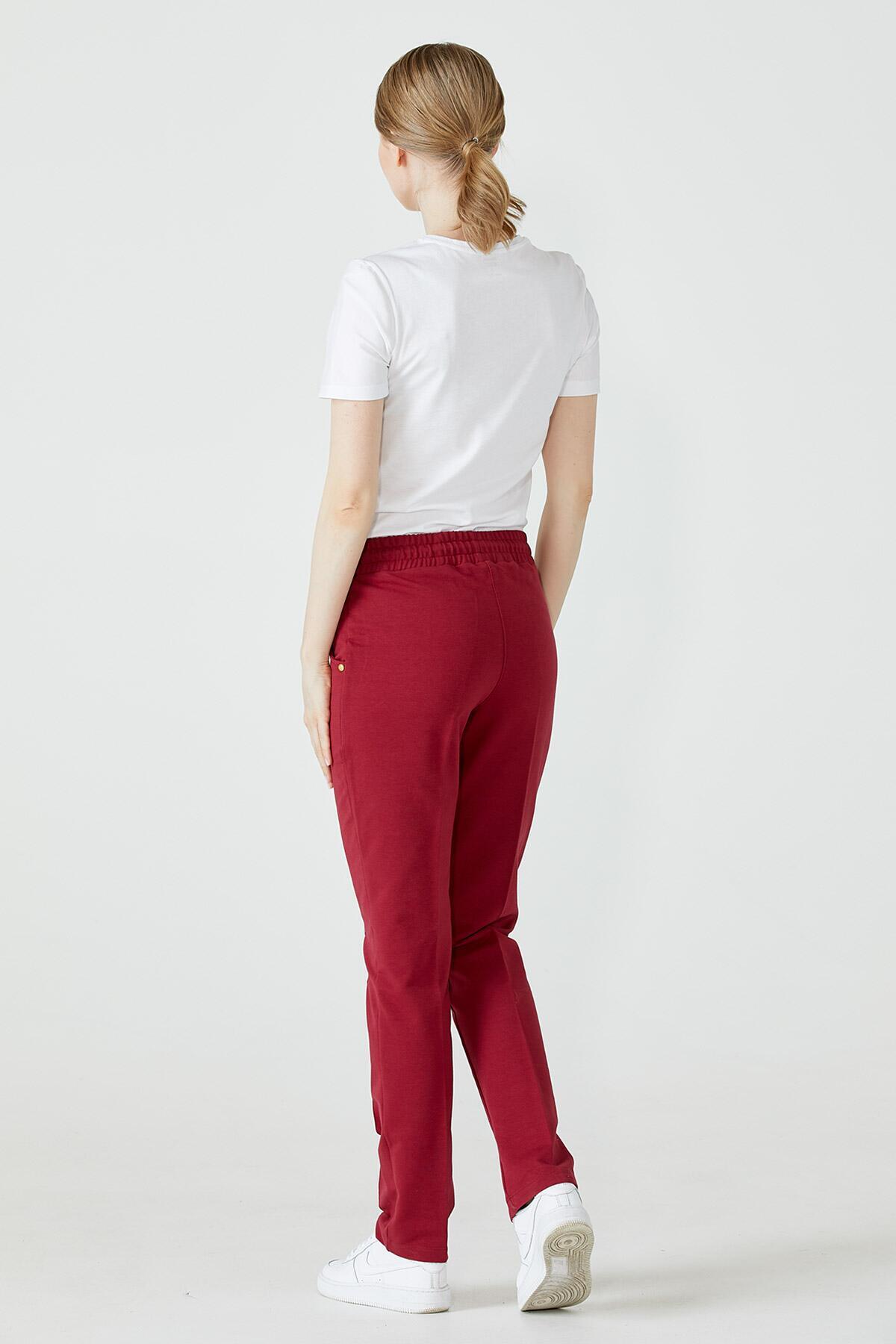 Kadın Cepli Eşofman Altı - Bordo (4) Sementa