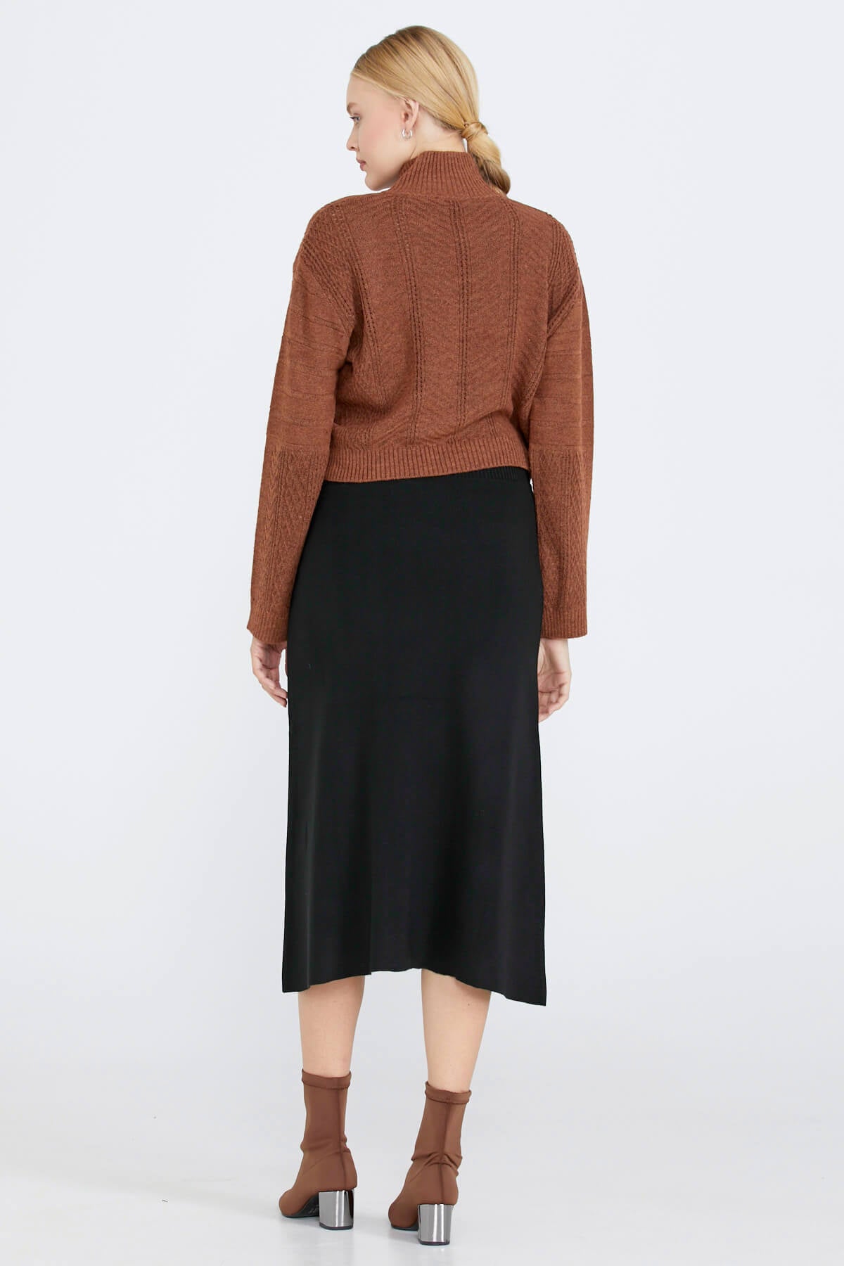 Kadın Triko Etek - Siyah (3) Sementa