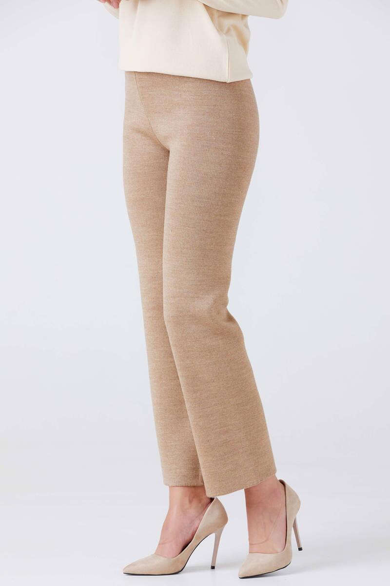 Kadın Triko Pantolon - Kum (2) Sementa