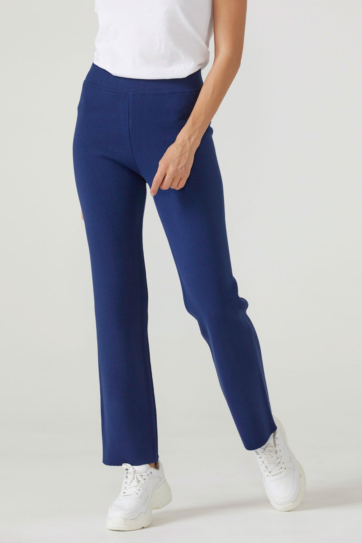 Kadın Triko Pantolon - Lacivert (3) Sementa