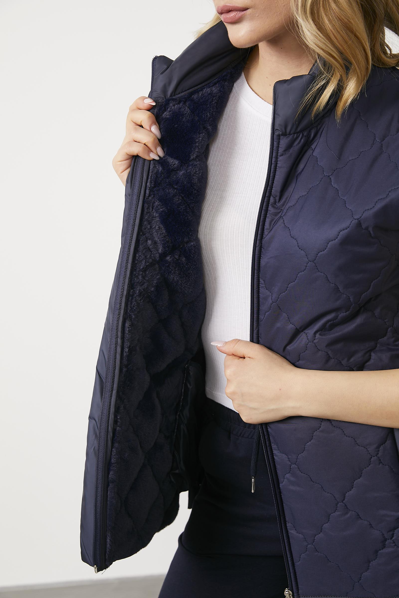 Kapitone İçi Peluş Yelek - Lacivert (4) Sementa