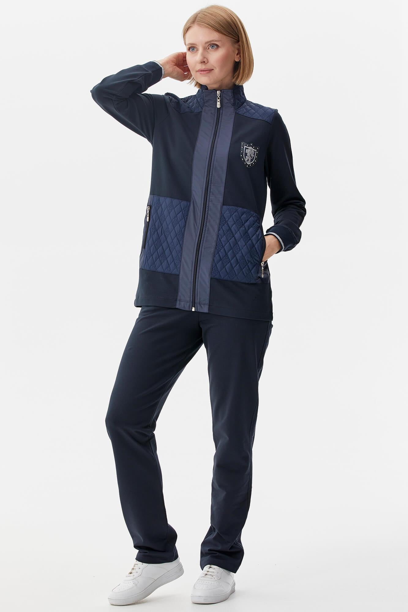 Kapitone Kombinli Dik Yaka Eşofman Takım - Lacivert (5) Sementa