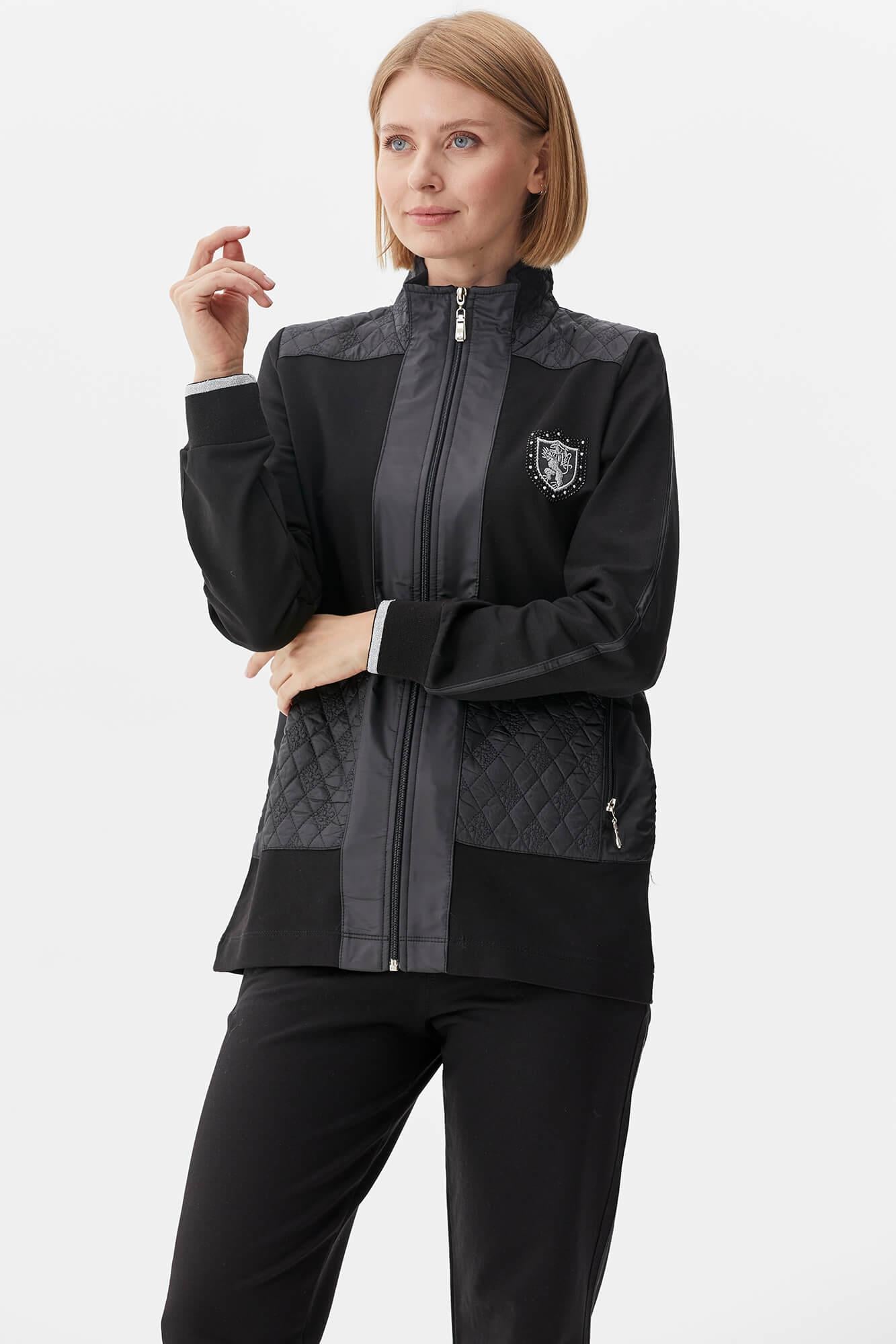 Kapitone Kombinli Dik Yaka Eşofman Takım - Siyah (4) Sementa