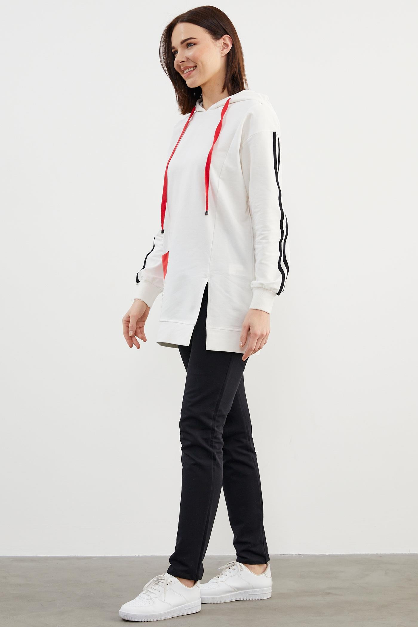 Kapüşonlu Oversize Eşofman Takım - Siyah (3) Sementa