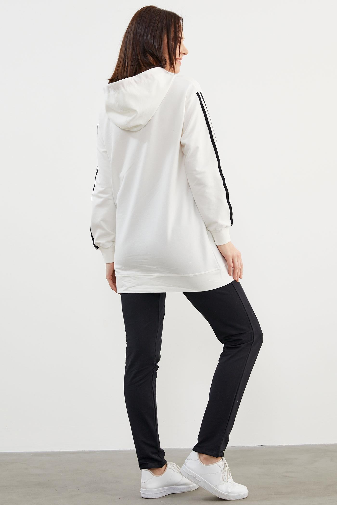 Kapüşonlu Oversize Eşofman Takım - Siyah (4) Sementa