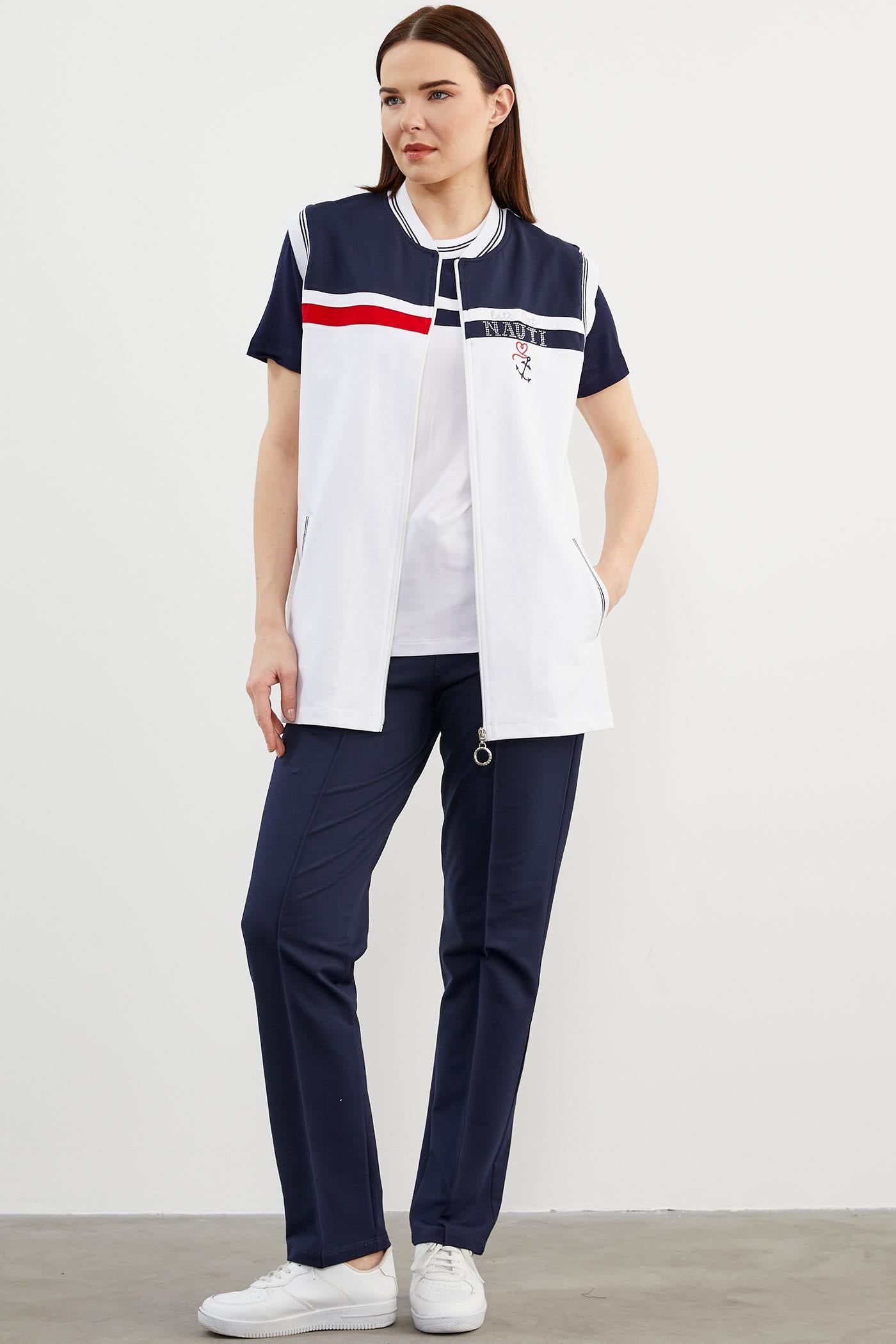 Marine Üçlü Yelekli Takım - Beyaz (1) Sementa